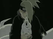 Deidara huye de Iwa