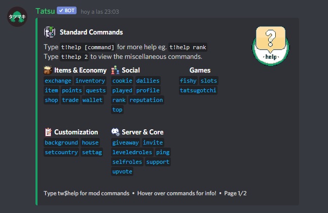 Add Tatsu Discord Bot  The #1 Discord Bot List