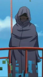 Jacomaru, con la capa puesta al desacer el Genjutsu