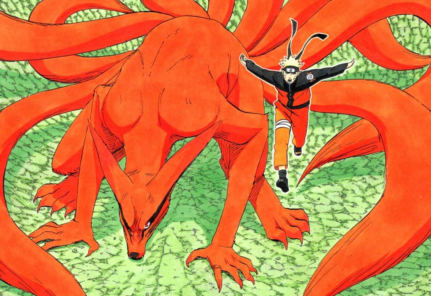 naruto como el zorro de nueve colas