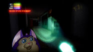 Tattletail with the player heading out of their bedroom.