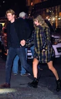 Taylor Swift and Joe Alwyn returning to Taylors apartment in New York after her Jingle Ball Performance in 2017