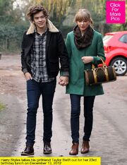 Taylor and Harry walking