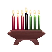 The seven candles in a kinara symbolize the seven principles of Kwanzaa.