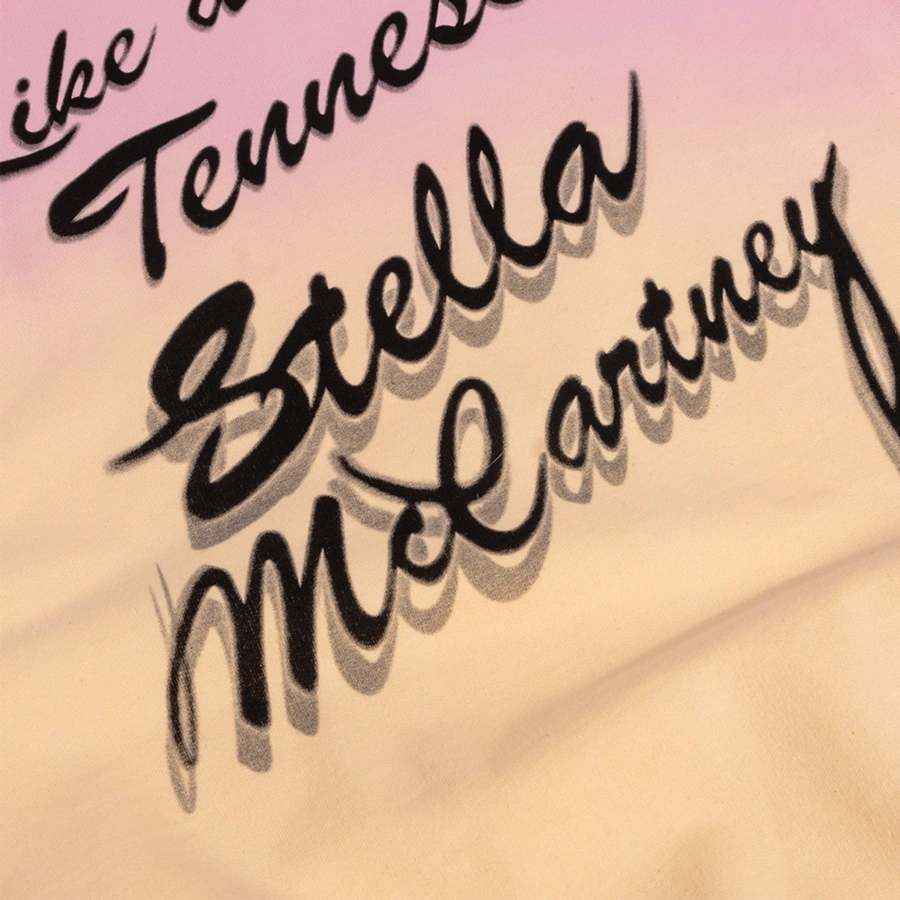 Stella x Taylor Swift/Pink & peach color fade fleece crewneck tee