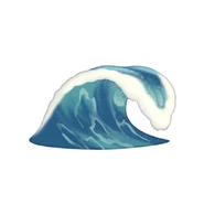 The tides are waves caused by the gravitational pull of the moon.