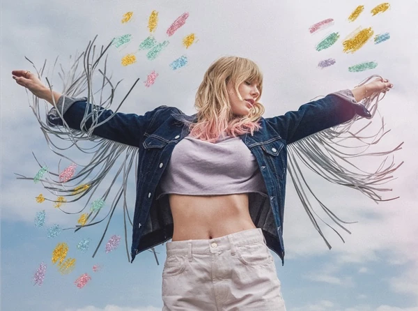 アイドル Taylor Swift lithograph Lithograph with blue sky and glitter | Taylor Swift Wiki | Fandom