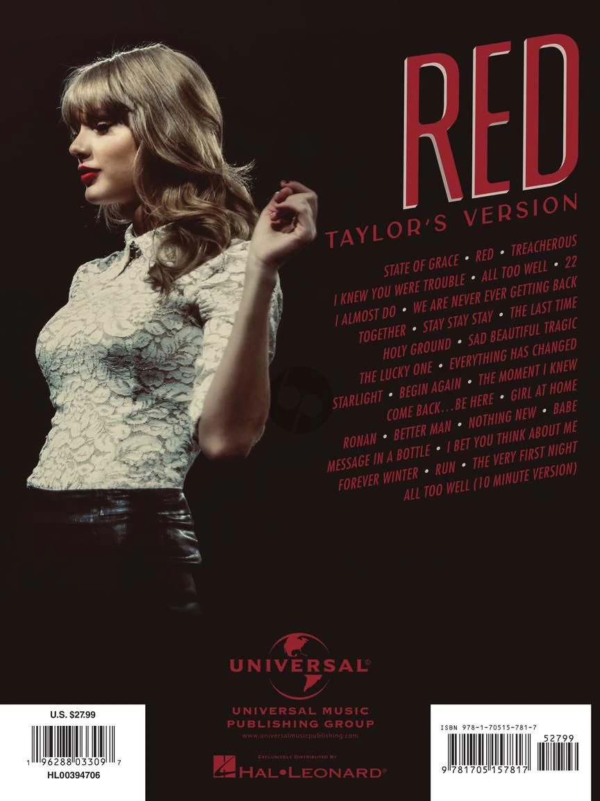 Red (Taylor's Version) State of Grace Taylor Swift Red (Taylor's