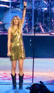 Taylor Swift during Fearless Tour concert in Portland 02