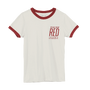 Remera ringer blanco/rojo