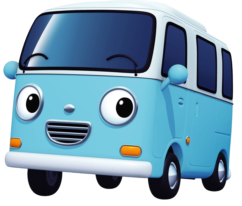 Включи грузовичок автобус. Приключения Тайо Грузовичок. Голубой автобус Тайо. Мультяшные автобусы.