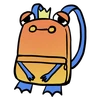 Orange Frog Backpack