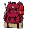 Red Camping Backpack