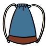 Blue String Backpack