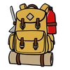 Yellow Camping Backpack