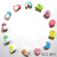 Courtney's picture. These lucky charms represent different objects of good luck in one item.