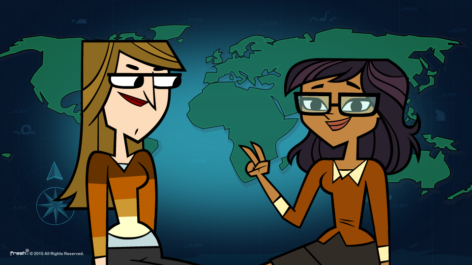 Mary and Ellody are a team of Nerds competing in Total Drama Presents: The ...