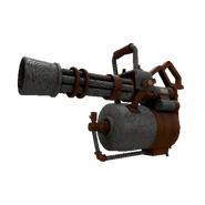 The Damascus & Mahogany war paint on a weapon(note:The Minigun is a example)