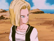 Android 18 being cautioned