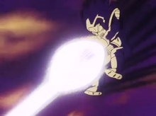 Gohan firing at Freeza