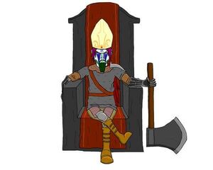 Lady Dumpae sitting at her throne Dark Souls 3 TFS Team Four Star