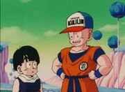 "Hey Gohan, check it out! Blue grass!"