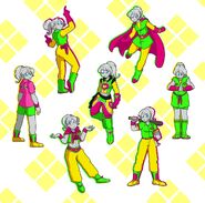 Puddin's many outfits