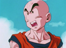 Krillin defending himself