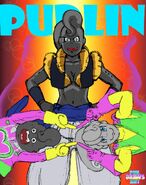 Dumplin and Puddin do the Fusion dance to fuse into Pudlin (by Phil DrawsArt)