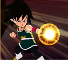 Gine firing her Ki Blast