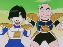 Gohan and Krillin find Piccolo and Goku