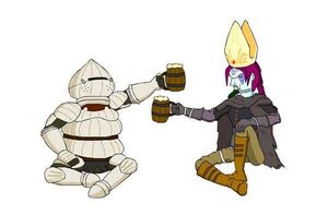 Lady Dumpae drinking Dark Souls 3 TFS Team Four Star