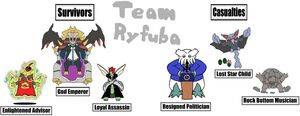 Team RYFUBA God Emperor RAISIN KIRXIA NARKAMA RIPLEY POPPI ROXX MR.PRESDNT TFS Team Four Star Pokémon Platinum NUZLOCKE