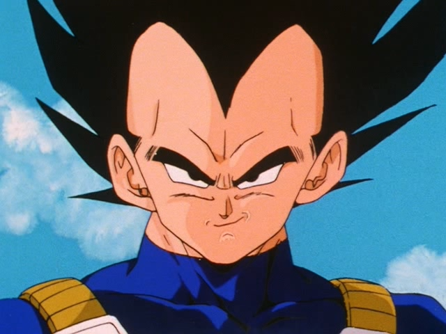 Vegeta's face from planet vegeta