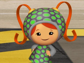 Green lights dress closeup