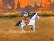 Geo riding cowboy horse