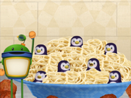 Penguins in spaghetti