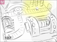 Animatic for a clip of the episode Umi Space Heroes
