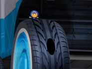 Flat tire hole