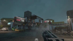 An example of a player destroying  with it