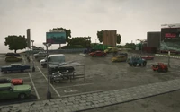 The car park in sandbox mode.