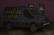 Woofing wolf van painted in Anton Wolf's livery in Frustrum