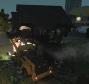 The old building being destroyed