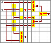 Halbaddierer (Redstone) Schema 1