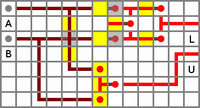 Halbaddierer (Redstone) Schema 2