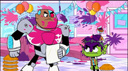 Cyborg likes the gift Beast Boy originally intended.