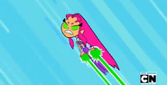 Starfire attacking..