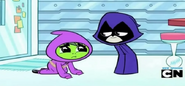 Raven calls Beast Boy over...