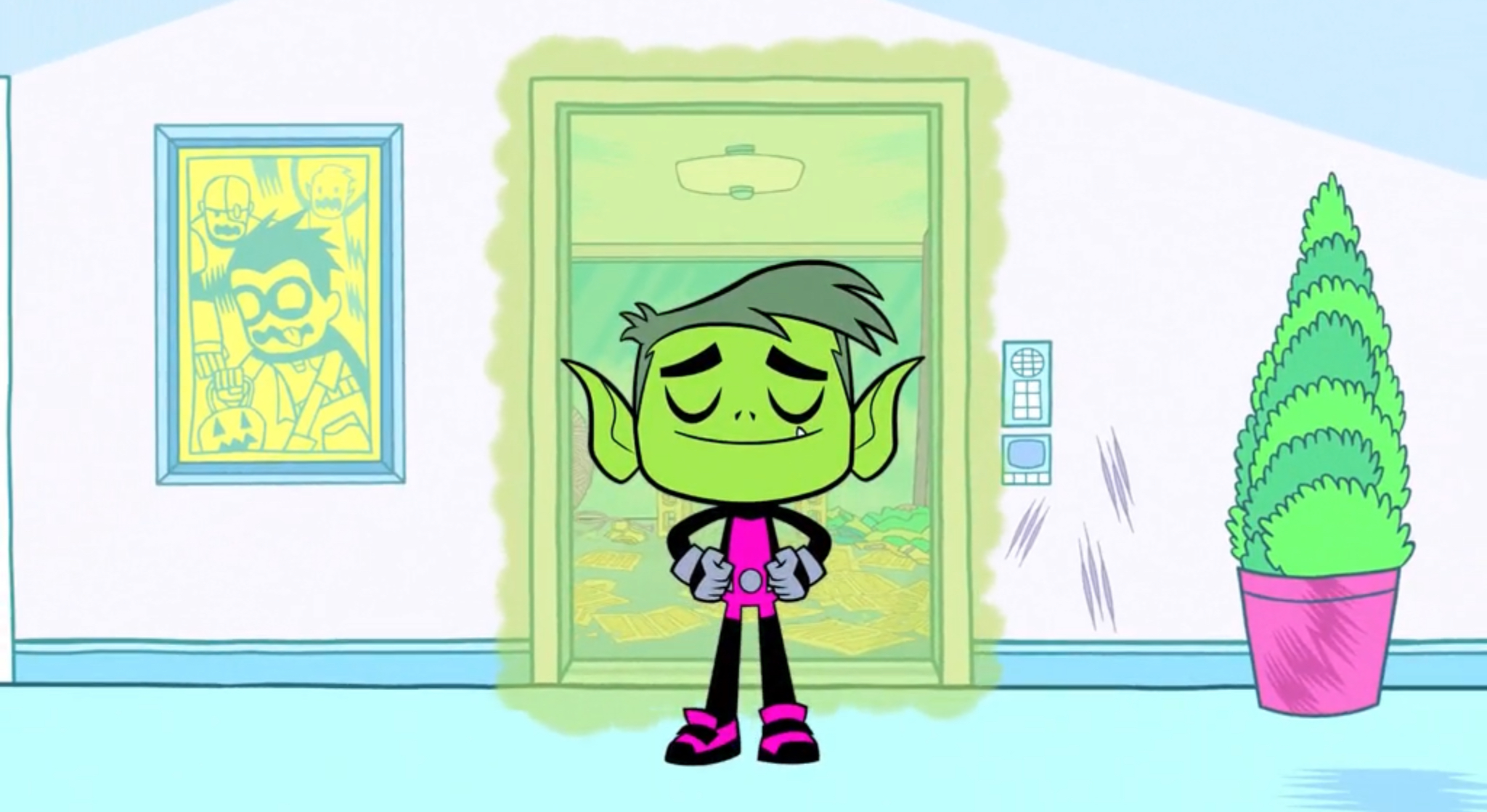 teen titans go beast boy cat