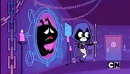 Raven succeeds in pushing the Demon back.